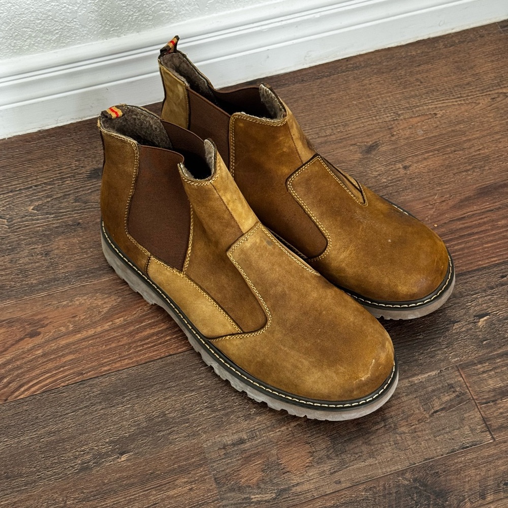 Muk Luks Tan Slip-On Boots